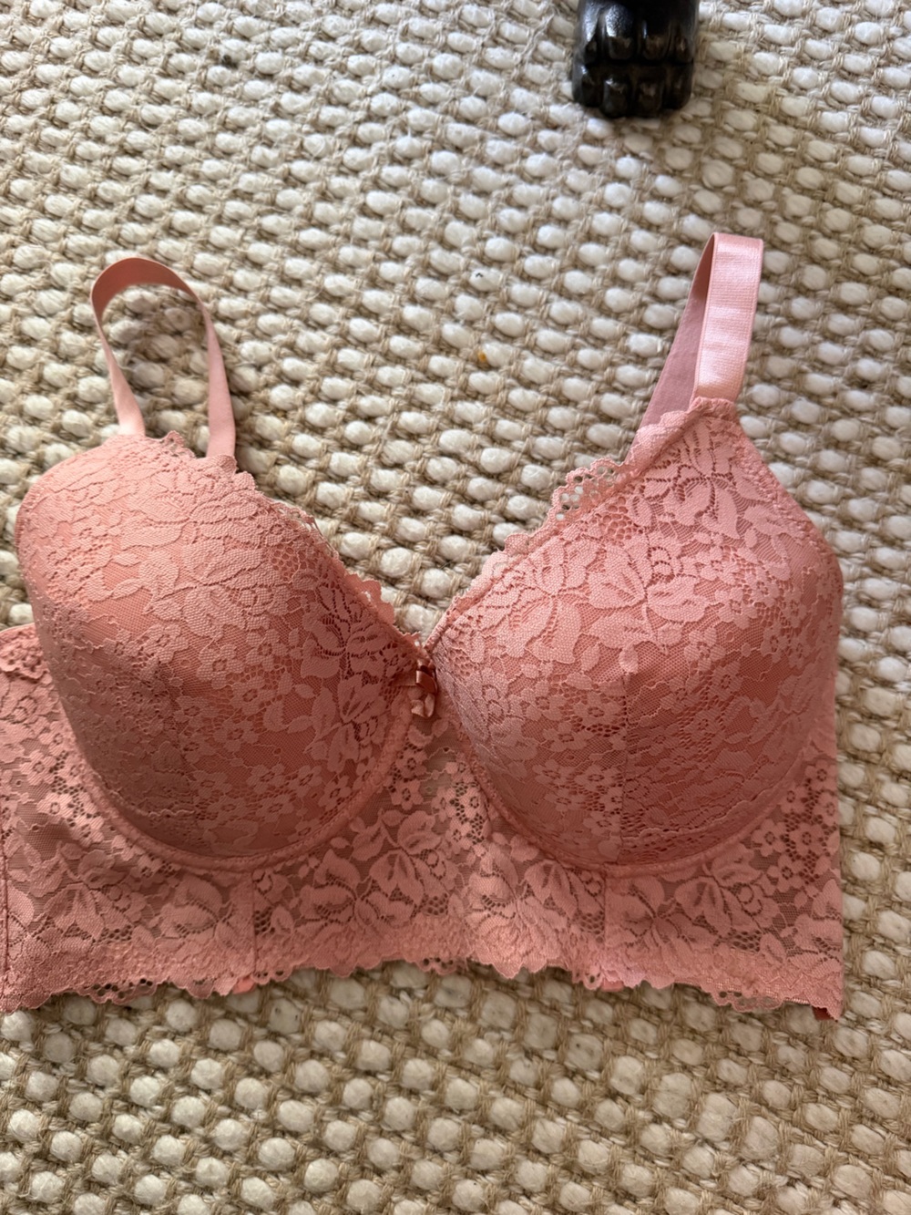 Honeydew Intimates Lace Padded Bra — Coral Pink